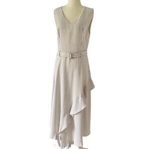 Calvin Klein White Stripe Dress Size 6